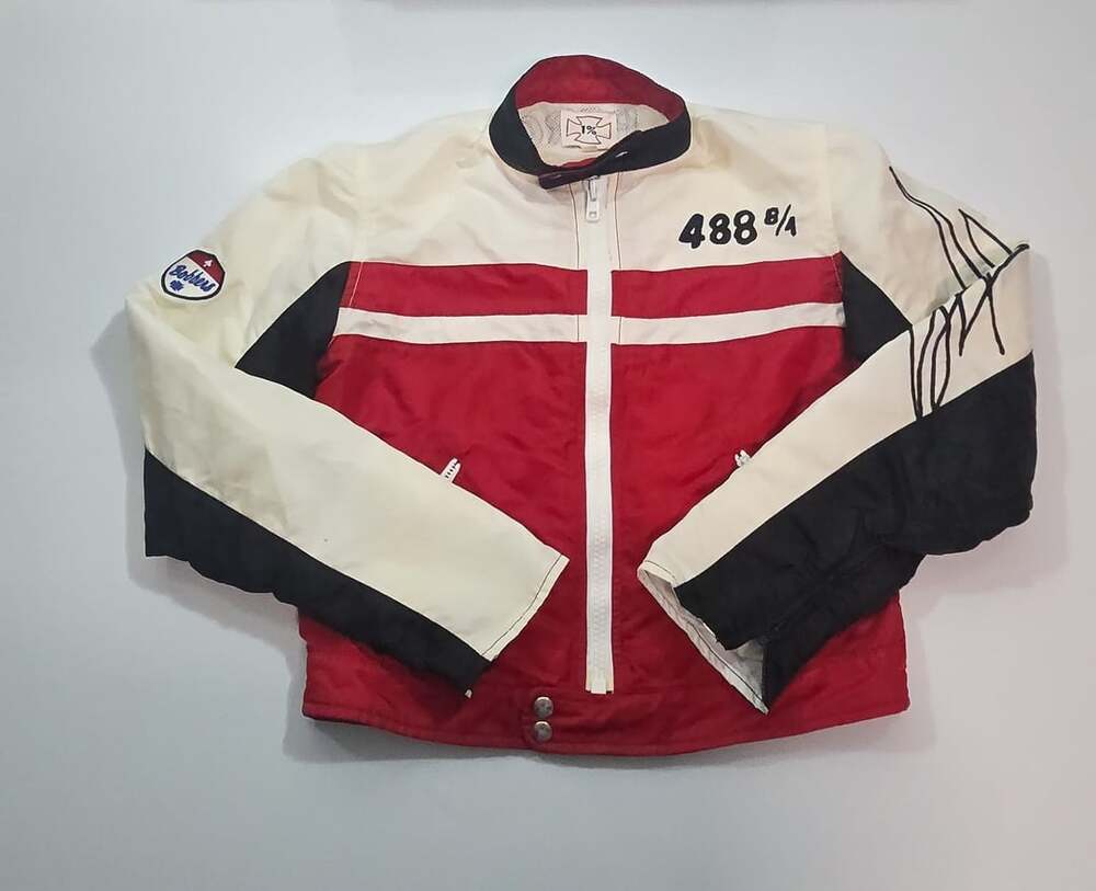 Vintage 1% Club Red White and Black Racing Jacket with Number 488